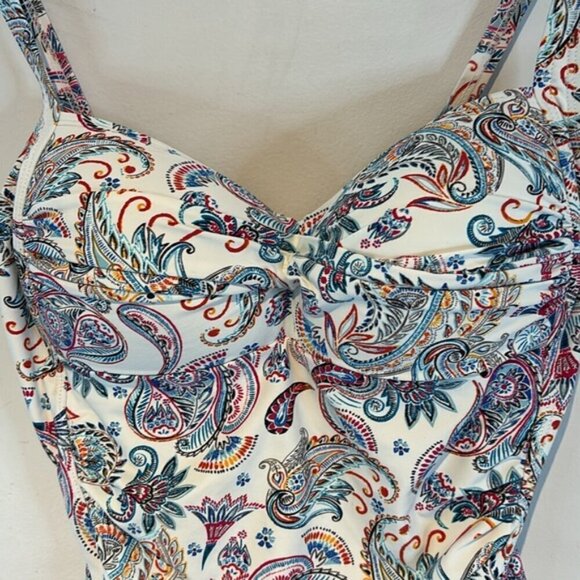 Nip Tuck Amanda Paisley one-piece bathing suit/swim suit size US 8 - Picture 11 of 12